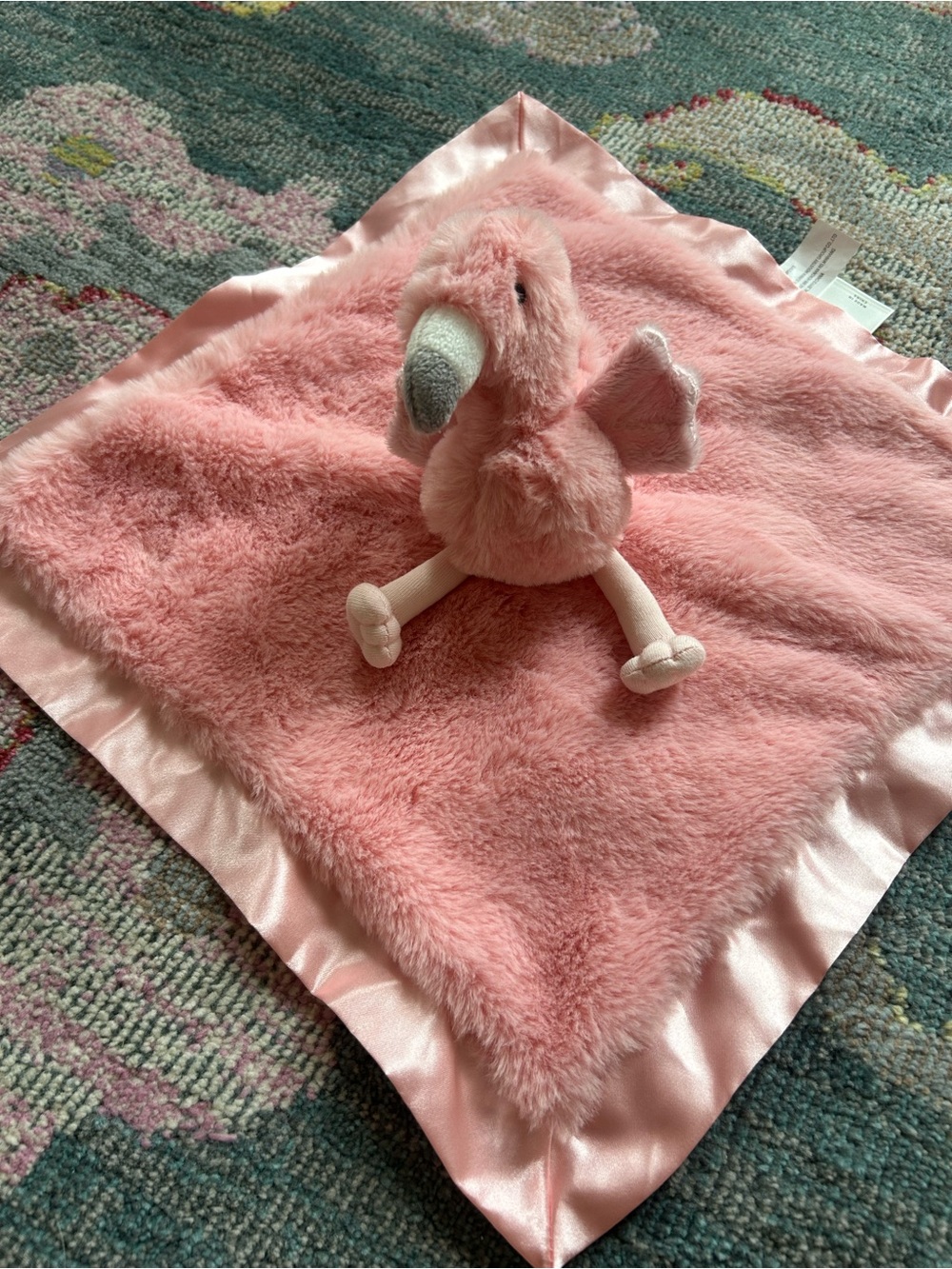Pink Plush Flamingo Lovey Blanket Cloud Island - Picture 1 of 3
